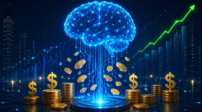 Best AI dividend stocks 2026 - artificial intelligence neural network with dividend income elements