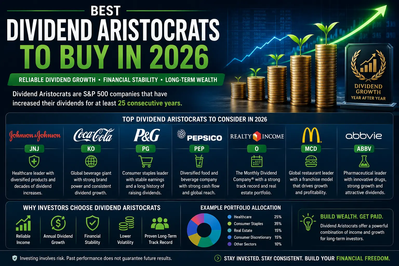 Best Dividend Aristocrats to Buy in 2026 (Reliable Dividend Growth Stocks)