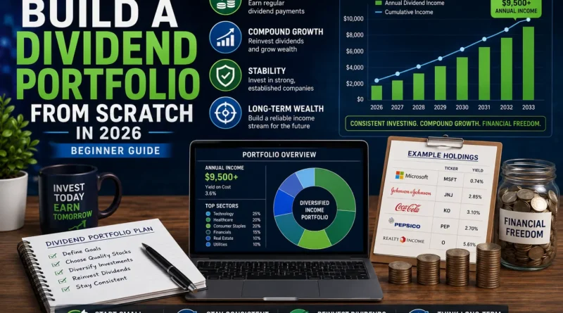 How to build a dividend portfolio from scratch in 2026 using dividend stocks and ETFs for passive income growth